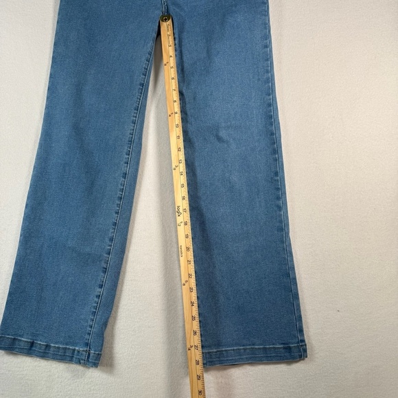 Sidefeel Jeans Womens 6 Blue Wide Leg High Rise Medium Wash Stretch - Picture 6 of 11